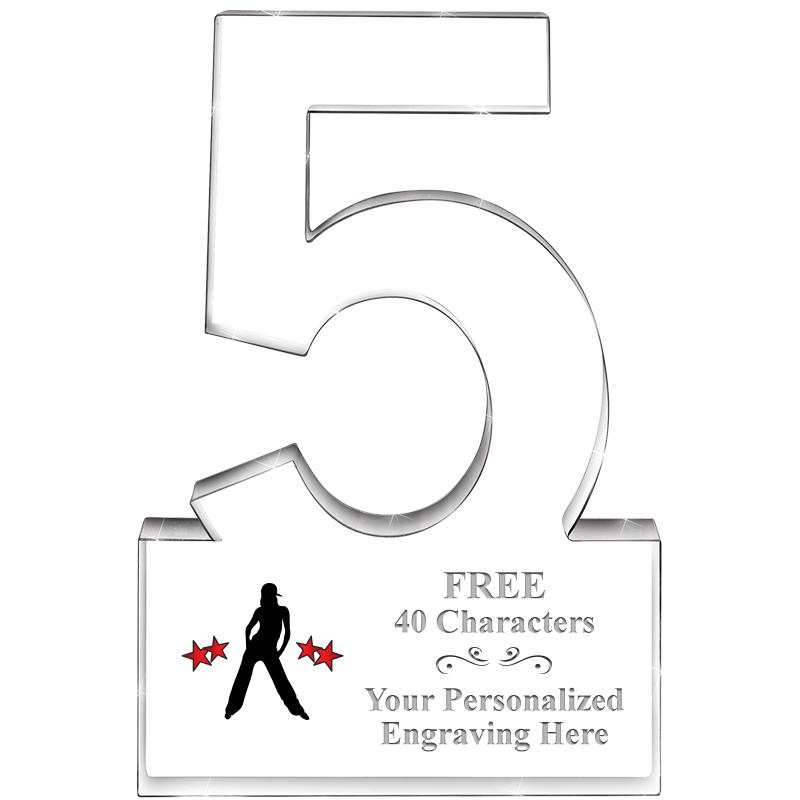 6" 5 YEARS OF SERVICE ACRYLIC