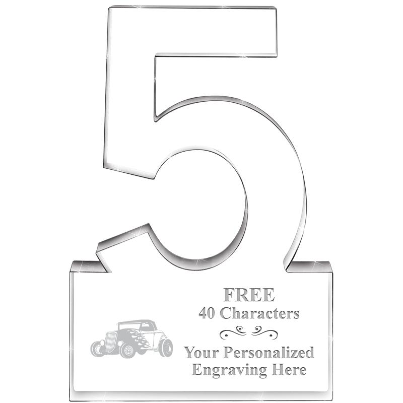 6" 5 YEARS OF SERVICE ACRYLIC