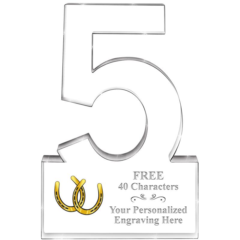 6" 5 YEARS OF SERVICE ACRYLIC