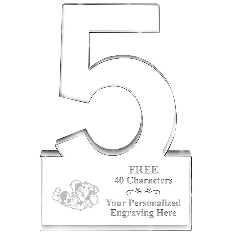 6" 5 YEARS OF SERVICE ACRYLIC