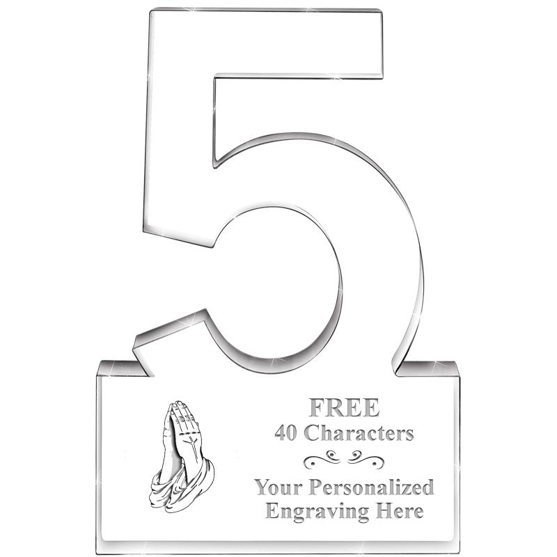 6" 5 YEARS OF SERVICE ACRYLIC