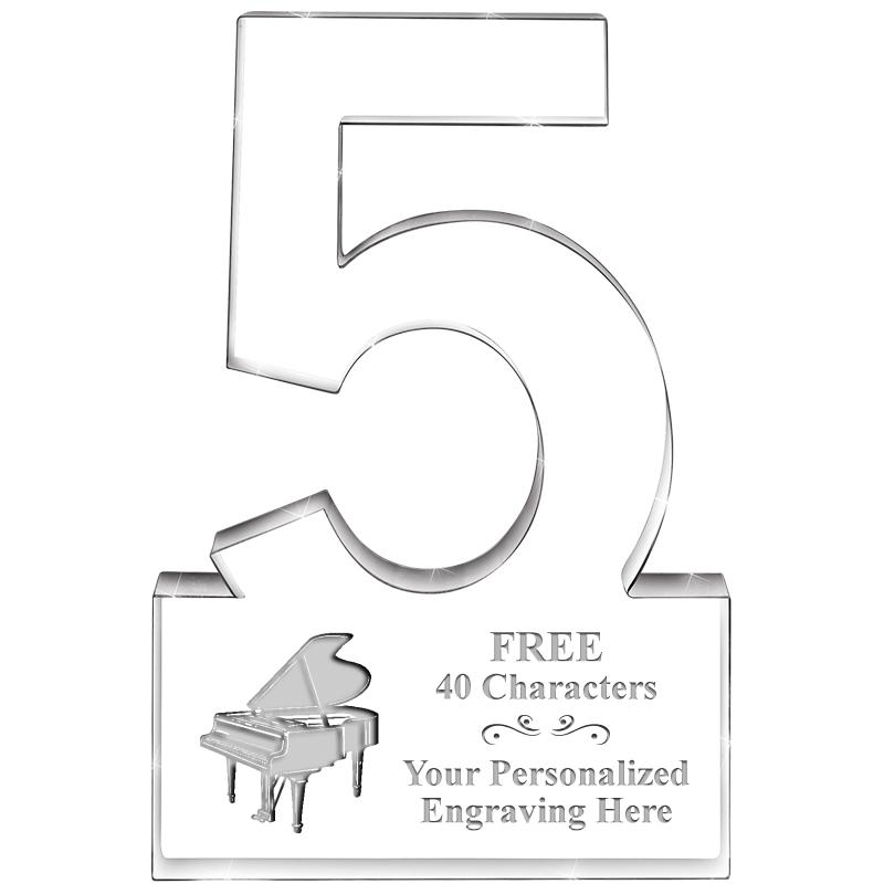 6" 5 YEARS OF SERVICE ACRYLIC