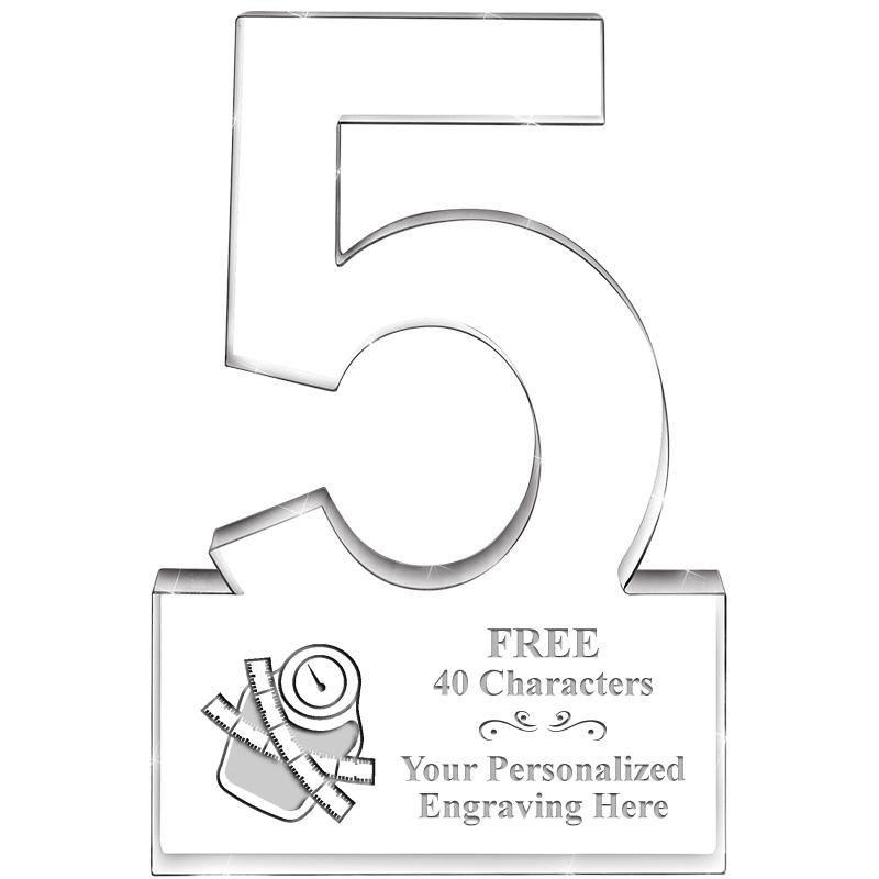 6" 5 YEARS OF SERVICE ACRYLIC