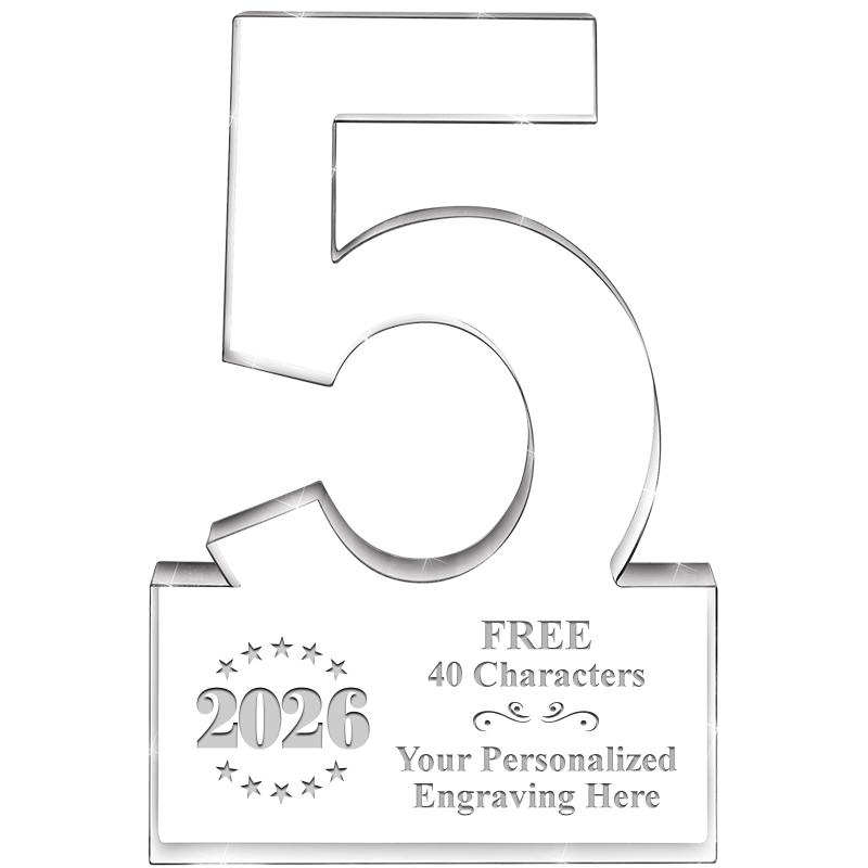 6" 5 YEARS OF SERVICE ACRYLIC