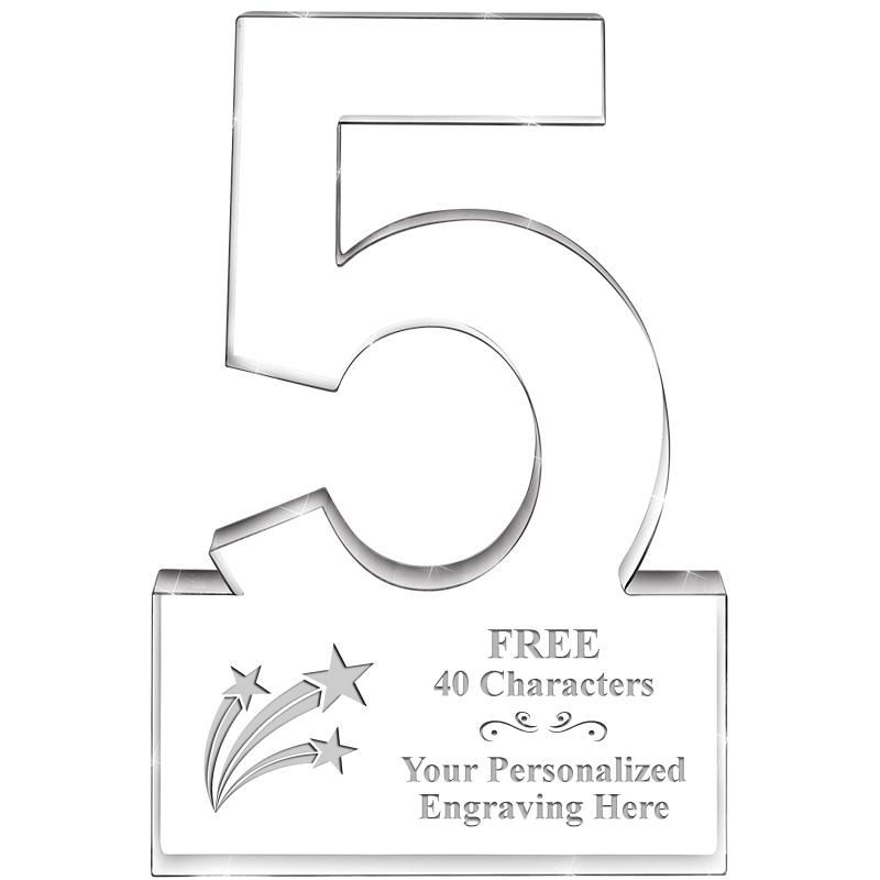 6" 5 YEARS OF SERVICE ACRYLIC