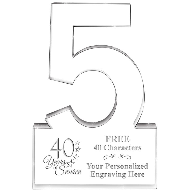 6" 5 YEARS OF SERVICE ACRYLIC