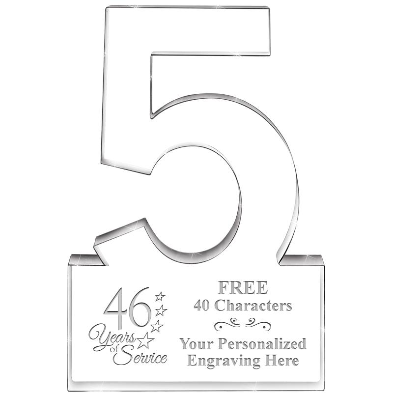 6" 5 YEARS OF SERVICE ACRYLIC