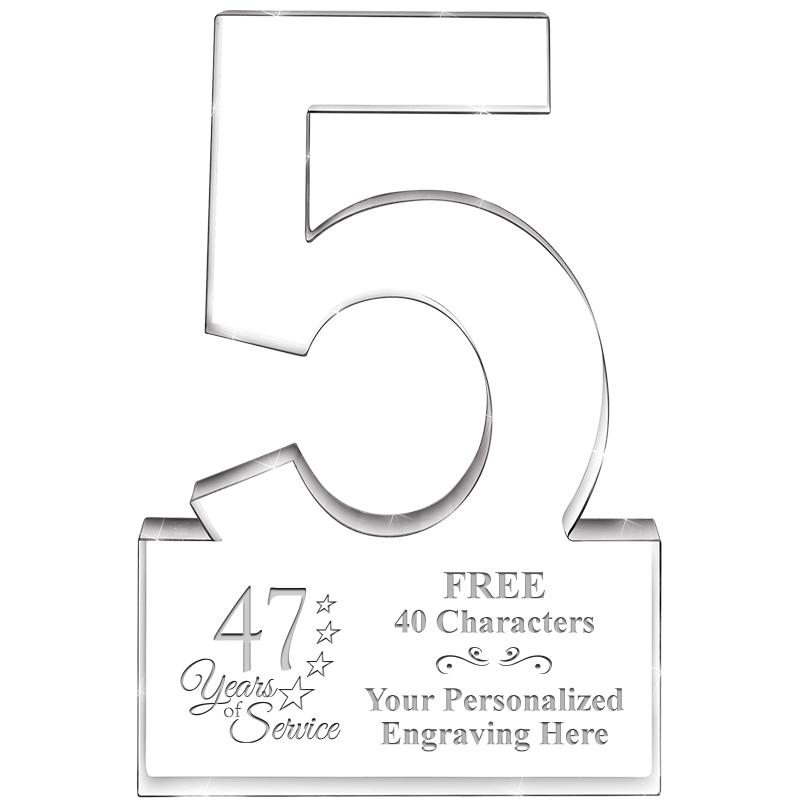 6" 5 YEARS OF SERVICE ACRYLIC