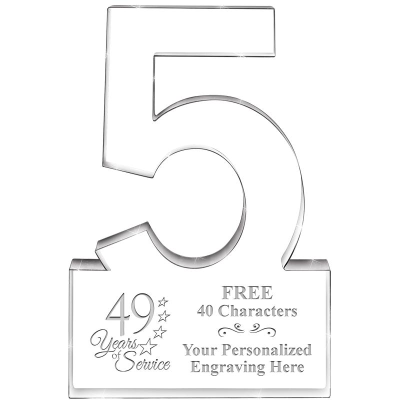 6" 5 YEARS OF SERVICE ACRYLIC