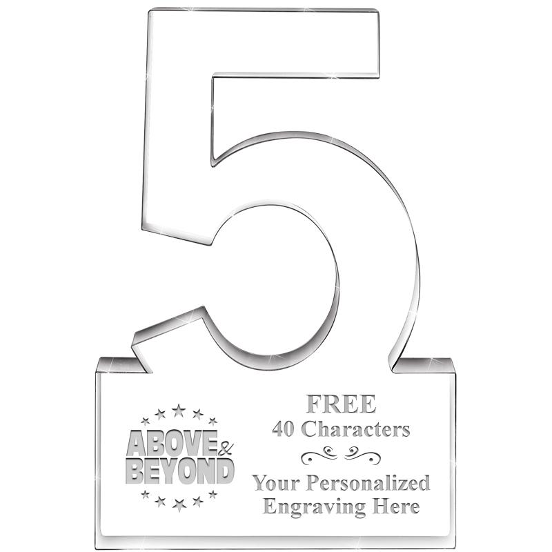 6" 5 YEARS OF SERVICE ACRYLIC