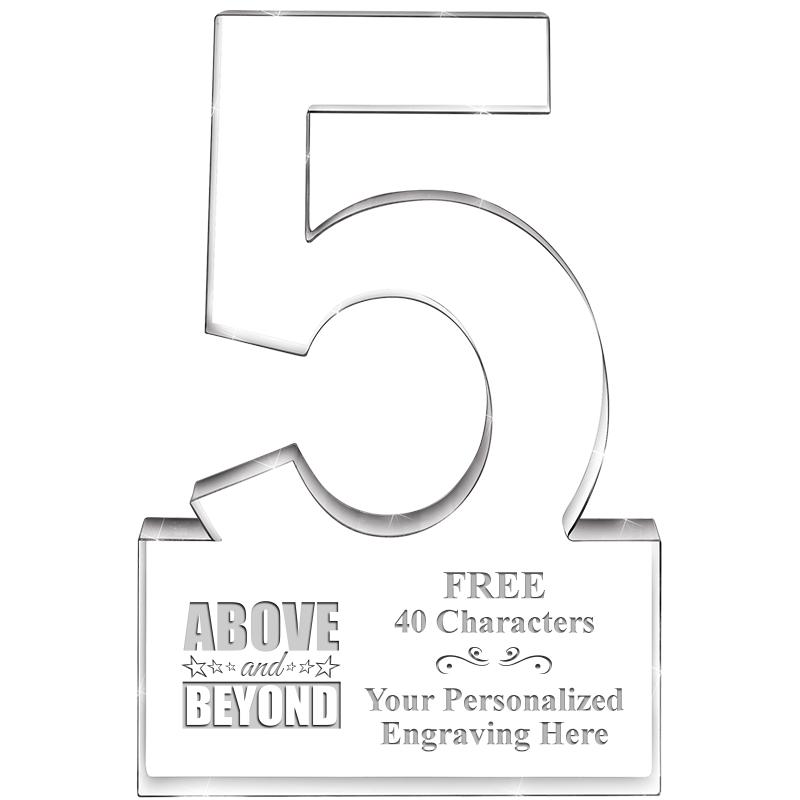 6" 5 YEARS OF SERVICE ACRYLIC