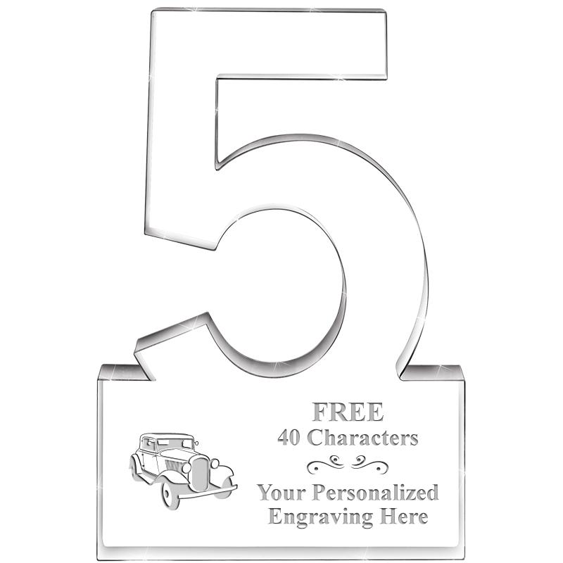 6" 5 YEARS OF SERVICE ACRYLIC