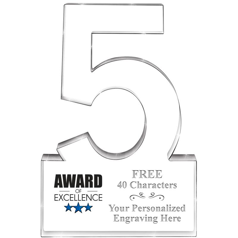 6" 5 YEARS OF SERVICE ACRYLIC