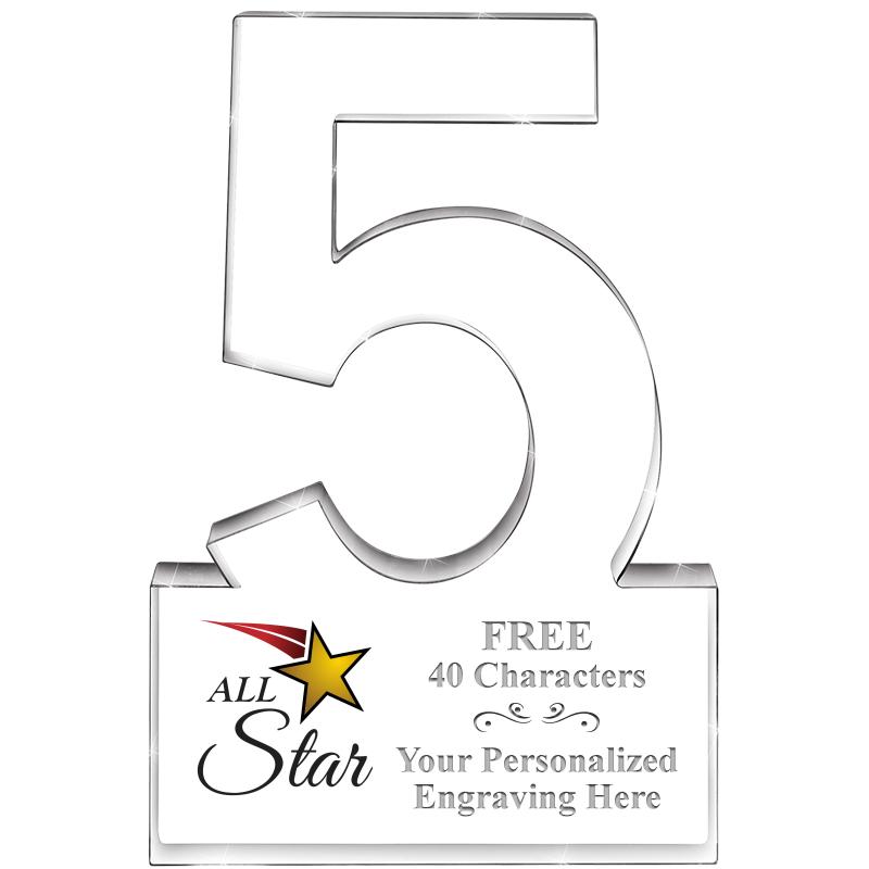 6" 5 YEARS OF SERVICE ACRYLIC