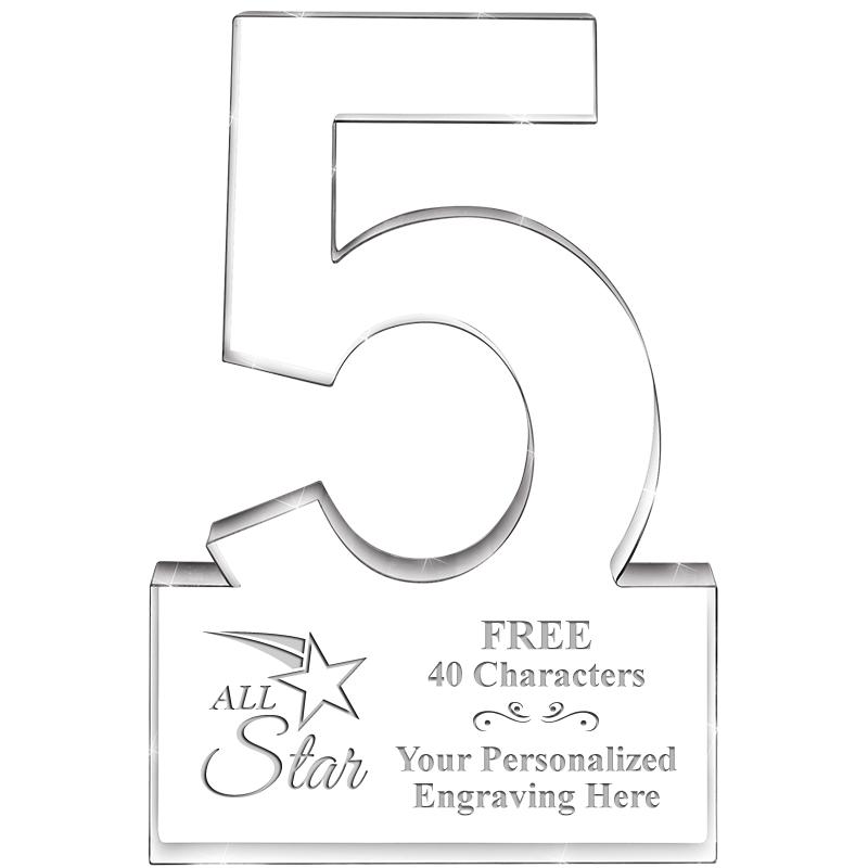 6" 5 YEARS OF SERVICE ACRYLIC