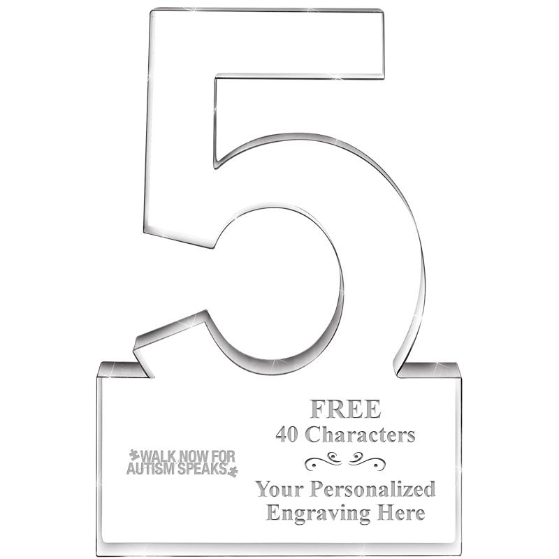 6" 5 YEARS OF SERVICE ACRYLIC