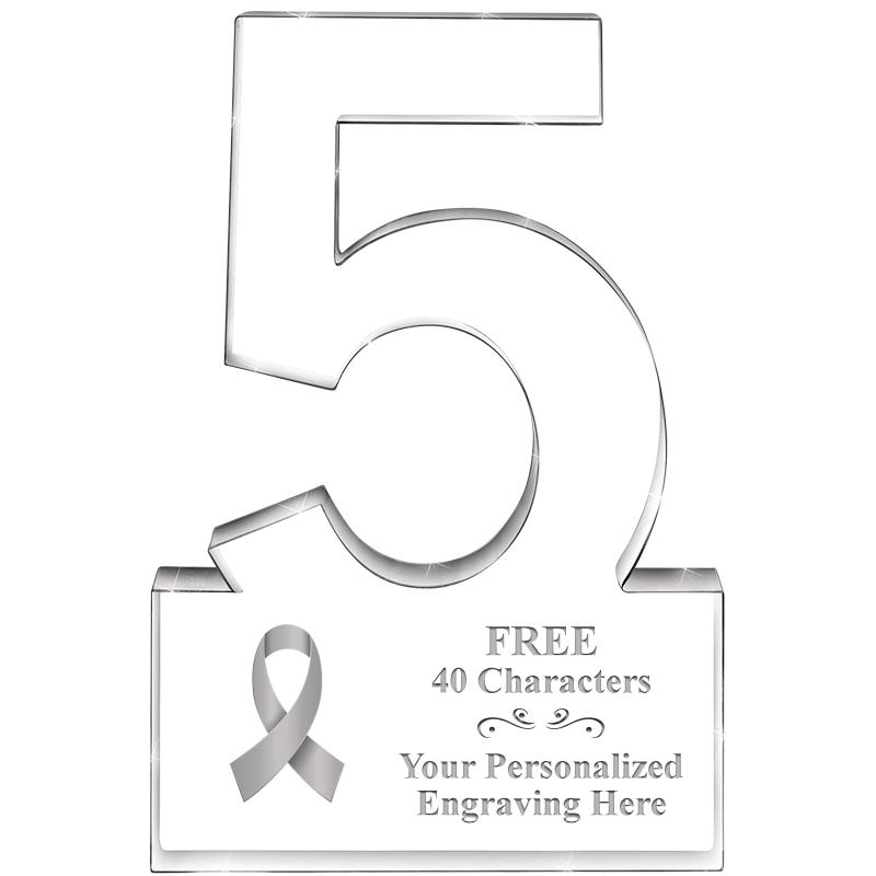 6" 5 YEARS OF SERVICE ACRYLIC