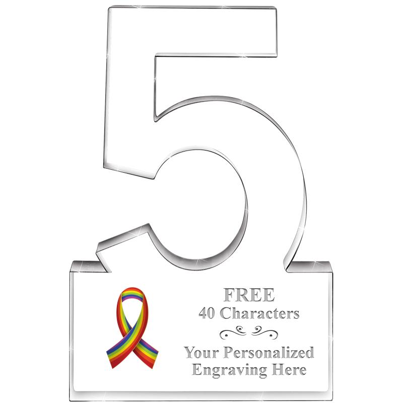 6" 5 YEARS OF SERVICE ACRYLIC