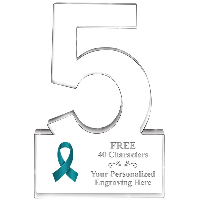 6" 5 YEARS OF SERVICE ACRYLIC