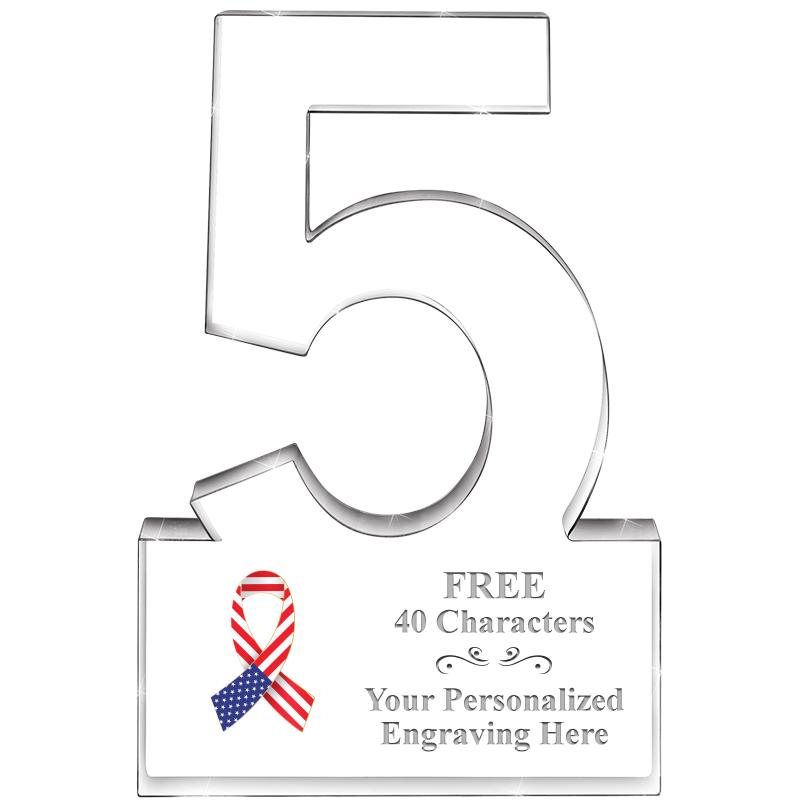 6" 5 YEARS OF SERVICE ACRYLIC