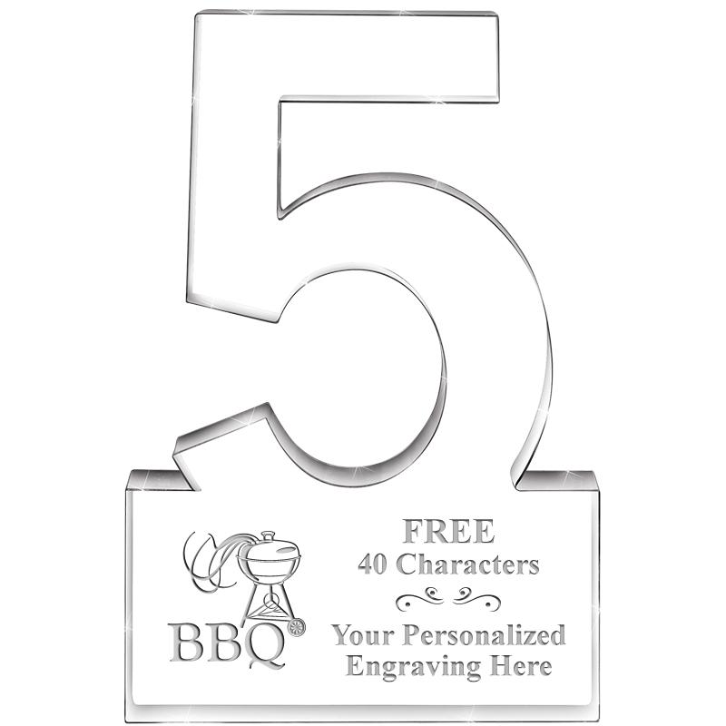 6" 5 YEARS OF SERVICE ACRYLIC