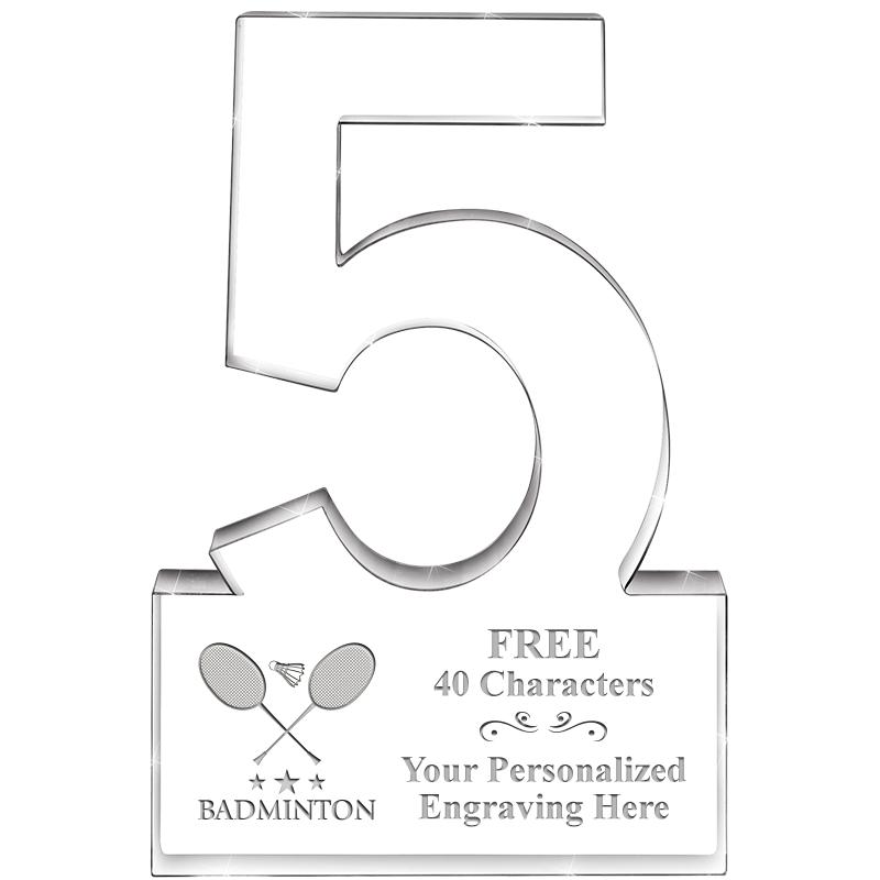 6" 5 YEARS OF SERVICE ACRYLIC