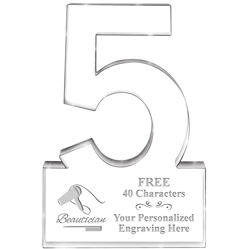 6" 5 YEARS OF SERVICE ACRYLIC