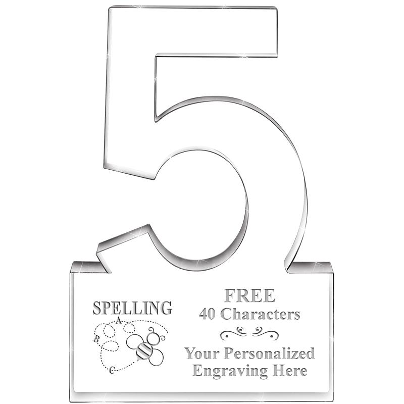 6" 5 YEARS OF SERVICE ACRYLIC