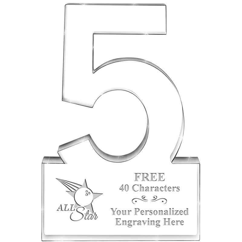 6" 5 YEARS OF SERVICE ACRYLIC