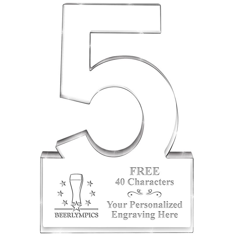 6" 5 YEARS OF SERVICE ACRYLIC