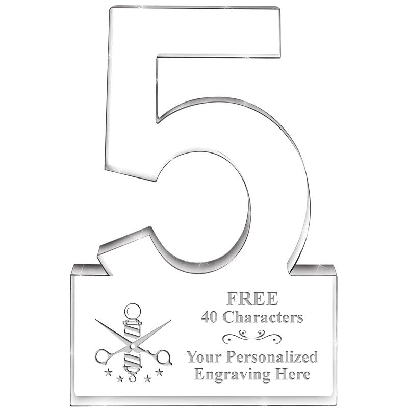 6" 5 YEARS OF SERVICE ACRYLIC