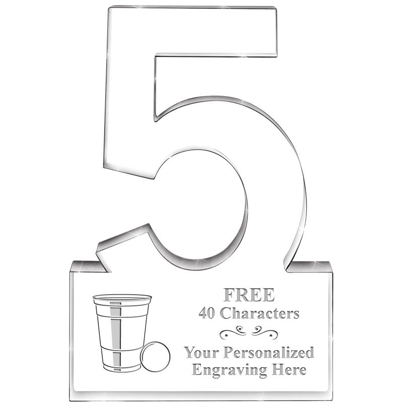 6" 5 YEARS OF SERVICE ACRYLIC