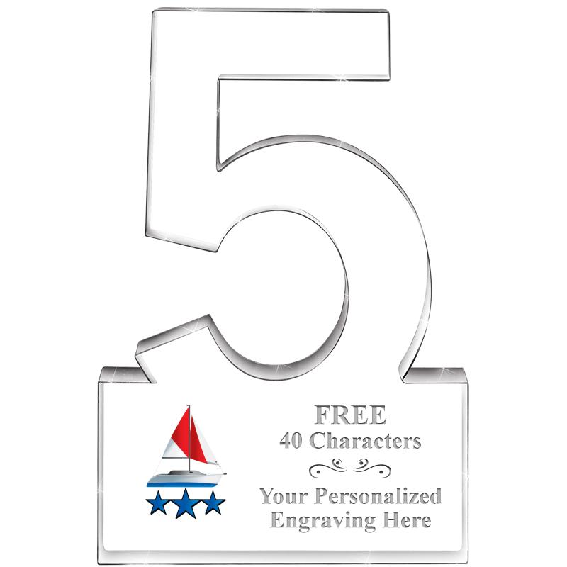 6" 5 YEARS OF SERVICE ACRYLIC