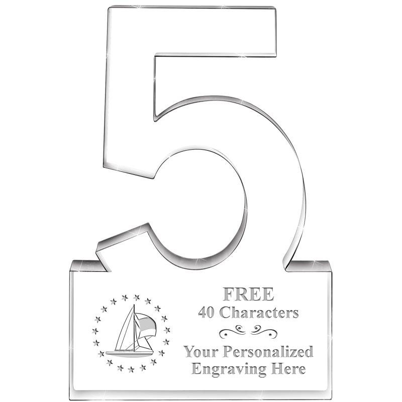 6" 5 YEARS OF SERVICE ACRYLIC