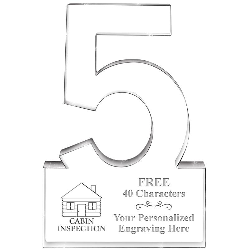 6" 5 YEARS OF SERVICE ACRYLIC