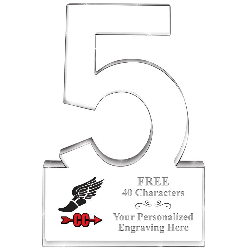 6" 5 YEARS OF SERVICE ACRYLIC