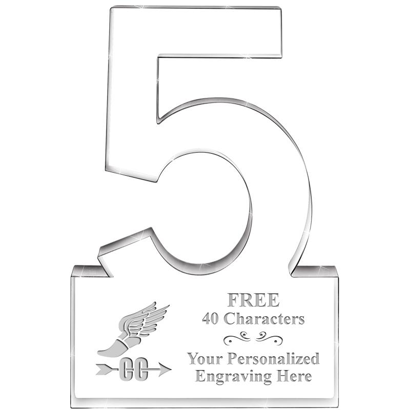 6" 5 YEARS OF SERVICE ACRYLIC