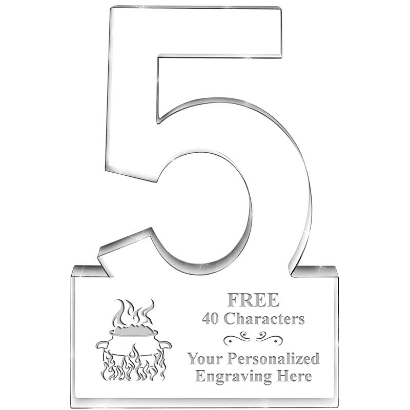 6" 5 YEARS OF SERVICE ACRYLIC