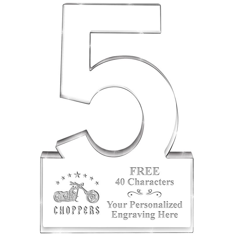 6" 5 YEARS OF SERVICE ACRYLIC