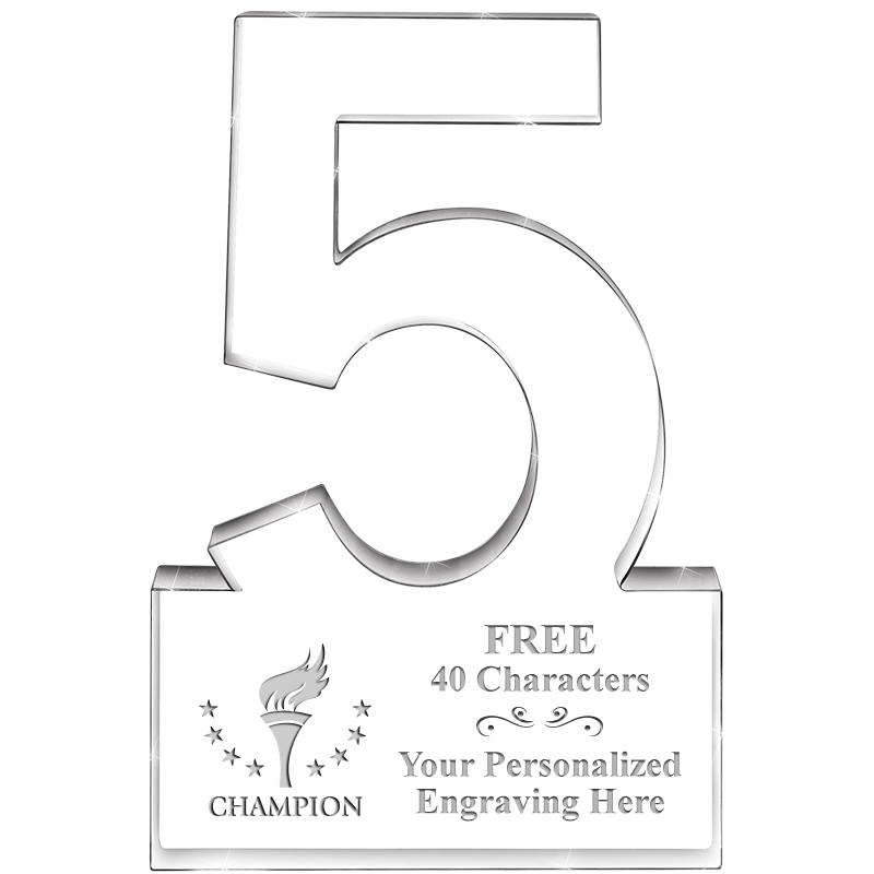 6" 5 YEARS OF SERVICE ACRYLIC