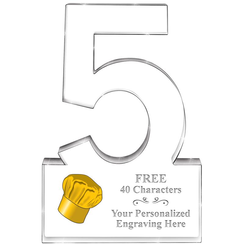 6" 5 YEARS OF SERVICE ACRYLIC