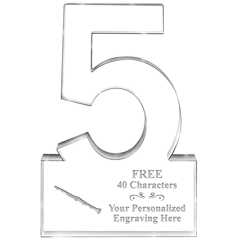 6" 5 YEARS OF SERVICE ACRYLIC