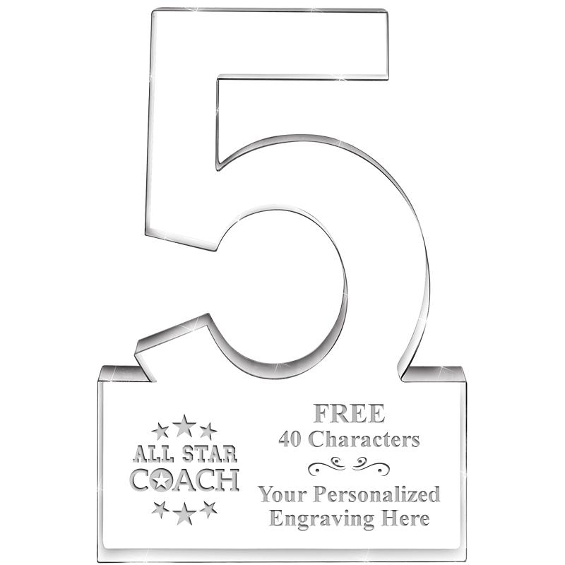 6" 5 YEARS OF SERVICE ACRYLIC