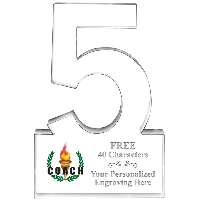 6" 5 YEARS OF SERVICE ACRYLIC