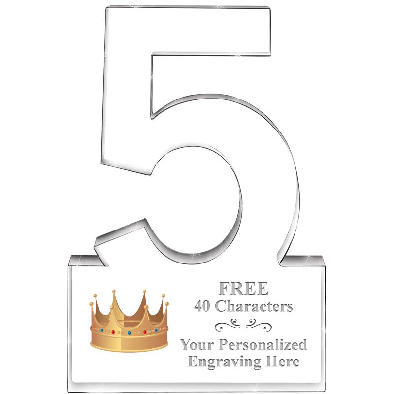 6" 5 YEARS OF SERVICE ACRYLIC