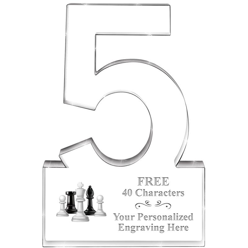 6" 5 YEARS OF SERVICE ACRYLIC