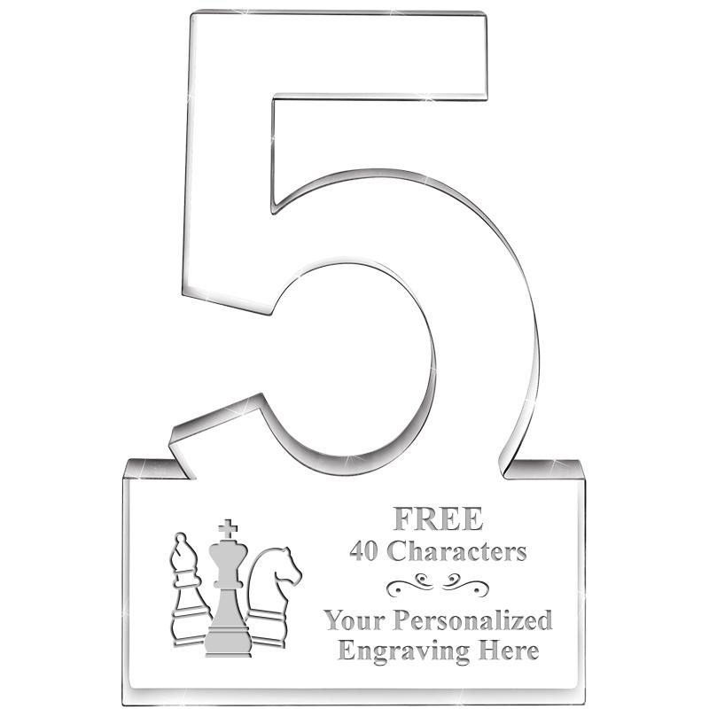 6" 5 YEARS OF SERVICE ACRYLIC