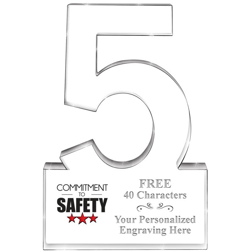 6" 5 YEARS OF SERVICE ACRYLIC
