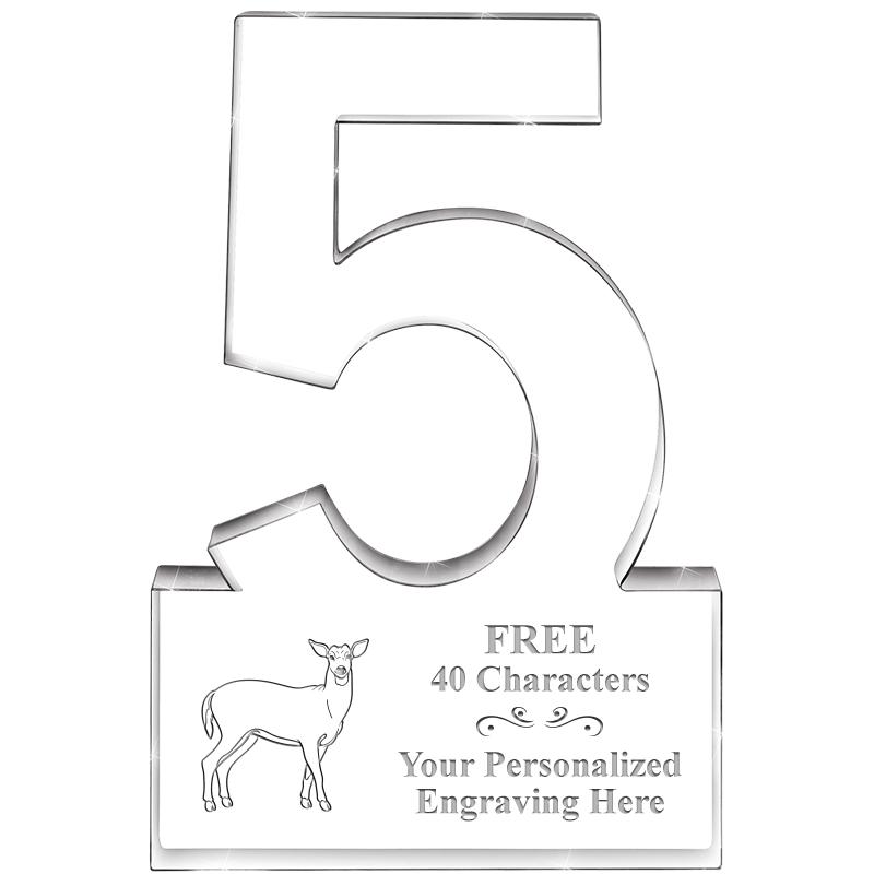 6" 5 YEARS OF SERVICE ACRYLIC