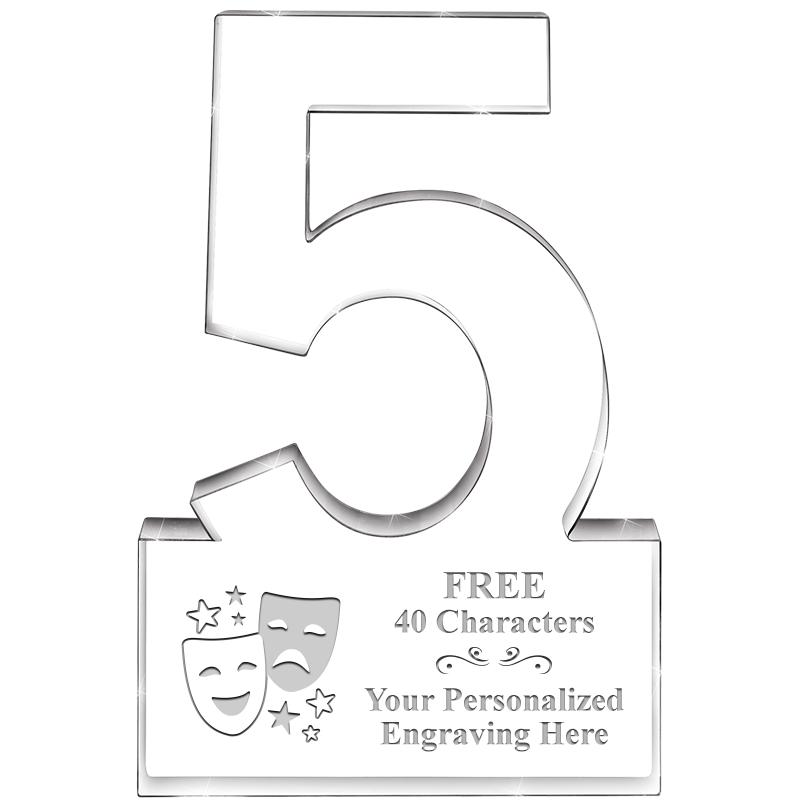 6" 5 YEARS OF SERVICE ACRYLIC